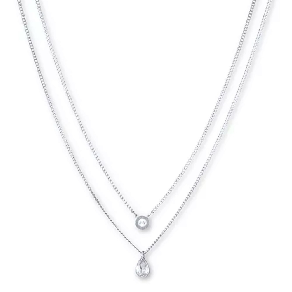 DKNY Double Row Pendant Necklace 16” long + 3” Extender